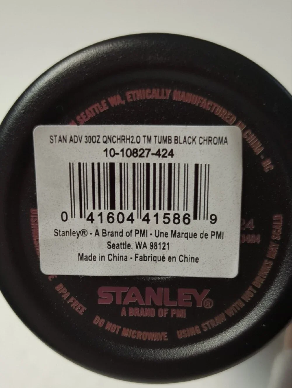 Stanley Black Chroma 30 Oz Travel Tumbler with Iridescent Purple-Blue Accents - Picture 9 of 12